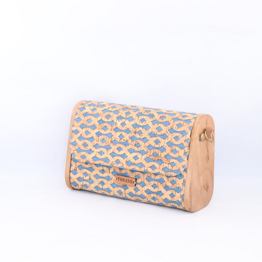 Mini sac artisanal made in France – collaboration bois et liège