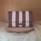 Mini sac bois et alter-cuir de raisin bordeaux et sable 150