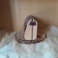 Mini sac tressé bois et marc de raisin | Pièce unique artisanale n°235