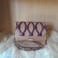 Mini sac tressé bois et marc de raisin | Pièce unique artisanale n°235