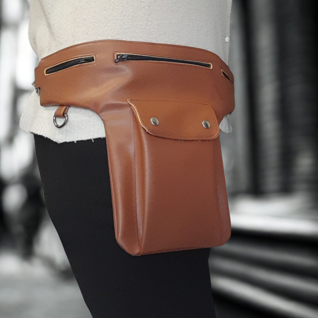 Pochette taille en alter-cuir de raisin – Mixte & modulable