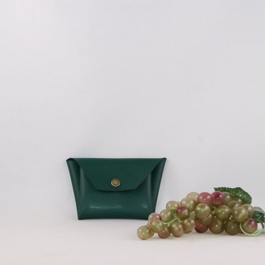 porte-monnaie origami alter-cuir de raisin vert foncé avec grappe de raisin