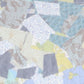 détail patchwork zéro déchet bleu