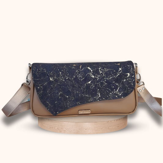 Rabat Chrysalide liège marine et or