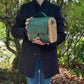 Petit sac cartable bois et alter-cuir de raisin noir 103