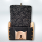 Petit sac cartable bois et alter-cuir de raisin noir et sable 89