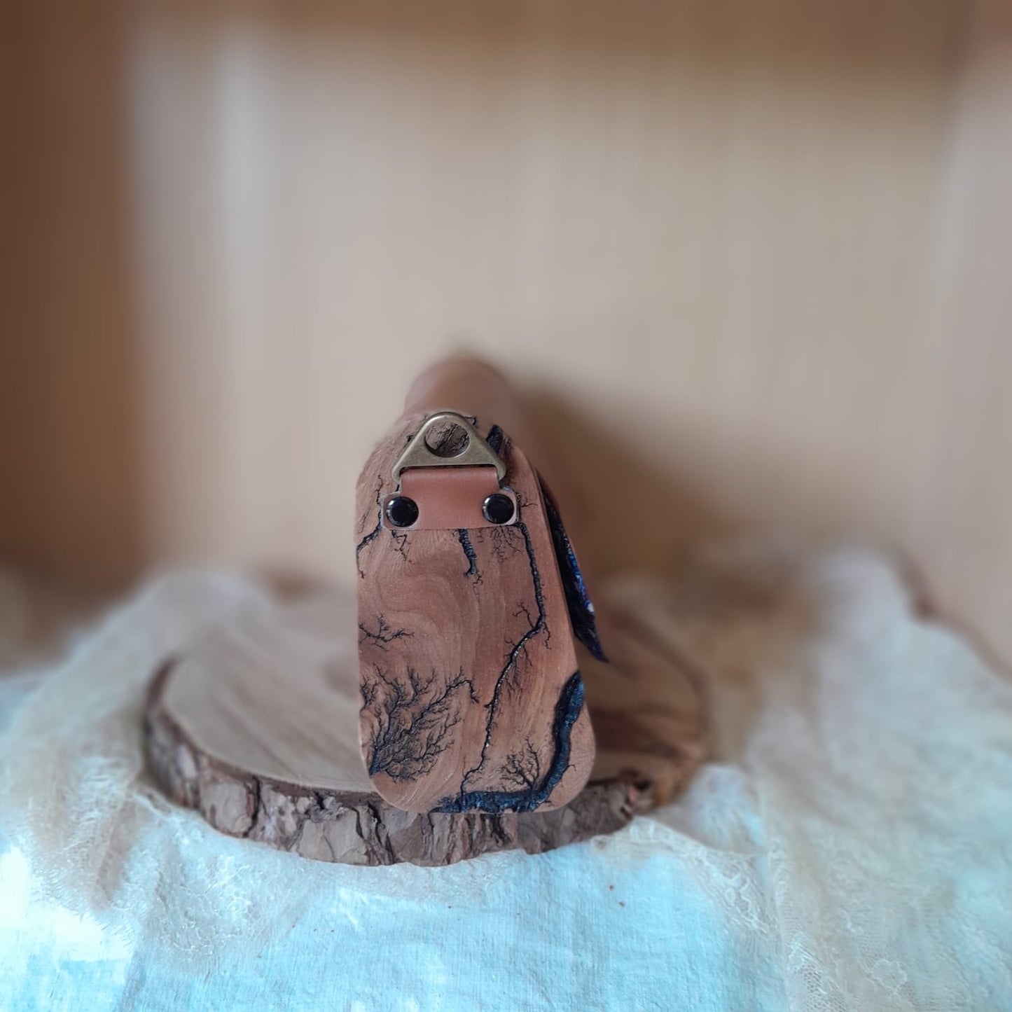 Mini sac caramel bois orme Lichtenberg n°218