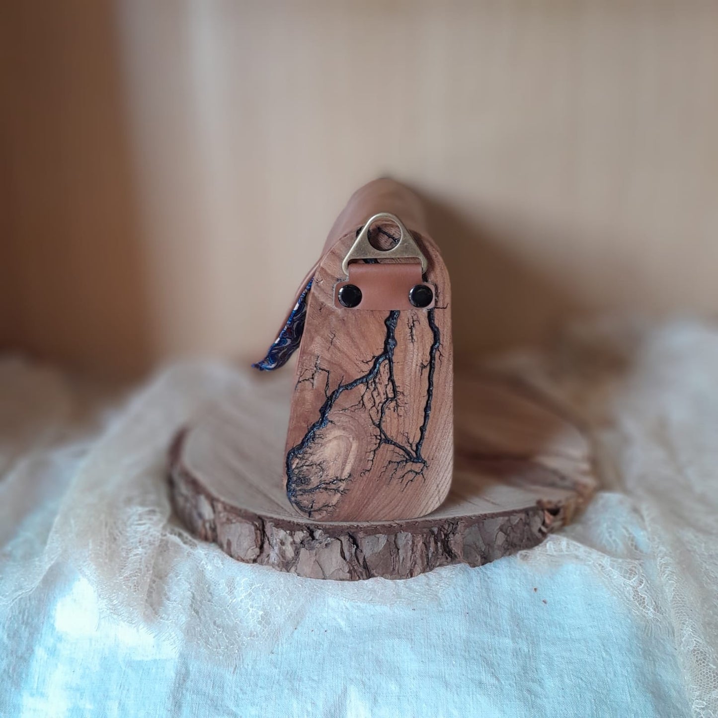 Mini sac caramel bois orme Lichtenberg n°218
